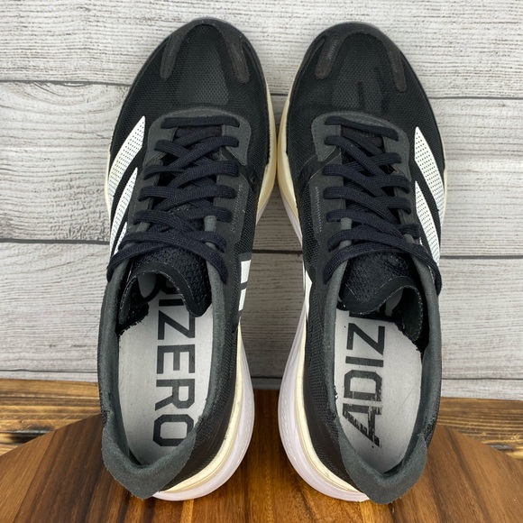 adidas Adizero Boston 11 Black White Running Shoe GX6657 Womens Sneaker Size 8.5 - Picture 9 of 11